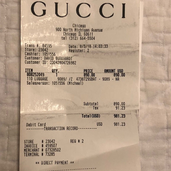 Gucci Red White & Blue Drawstring - Picture 6 of 6